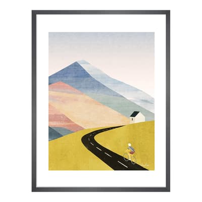 Cycling Home Framed Print, 50cm x 40cm