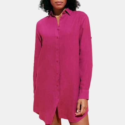 Purple Fragance Shirt Dress