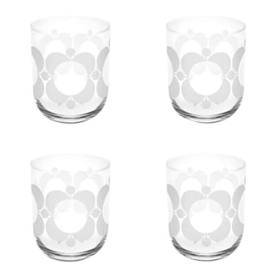 Set of 4 Atomic Flower Water Glass