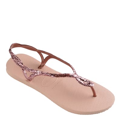 Women Pink Metallic Luna Premium Sandal