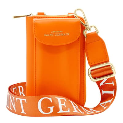 Orange Wallet Smartphone Crossbody Bag