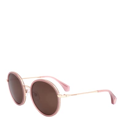 Rose Pink Round Sunglasses 54mm