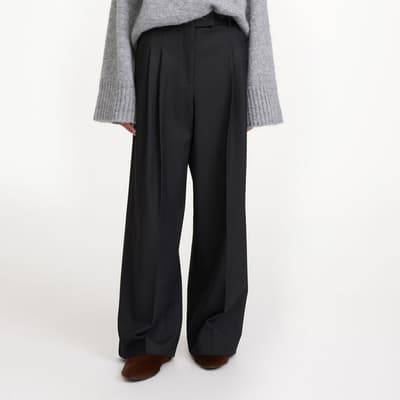 Black Cymbaria Wide Leg Trousers