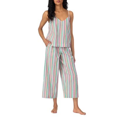 Multi Stripe Cropped Pyjama Set