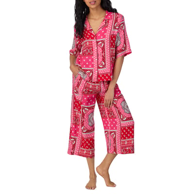 Pink Cropped Pyjama Set
