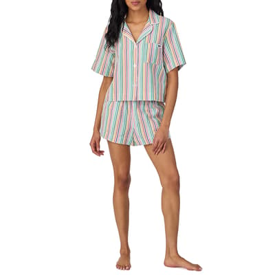 Multi Stripe Boxer Pyjama Set