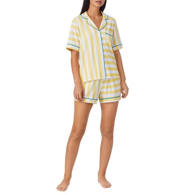 Yellow Stripe Boxer Pyjama Set