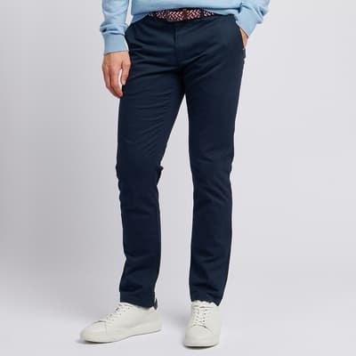 Navy Classic Cotton Blend Chinos