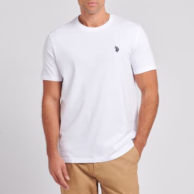 White Crew Neck Cotton T-Shirt