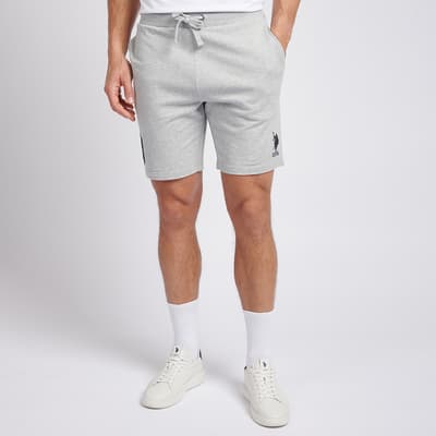 Grey Player Cotton Jogger Shorts