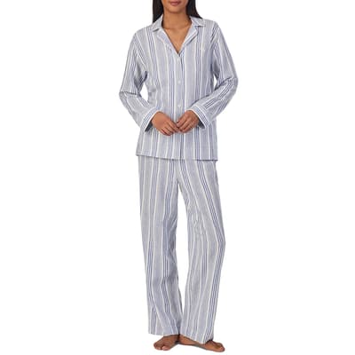 Blue Stripe Long Pyjama Set