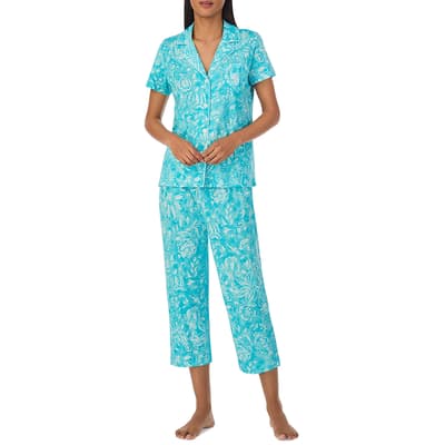 Blue Print Capri Pyjama Set