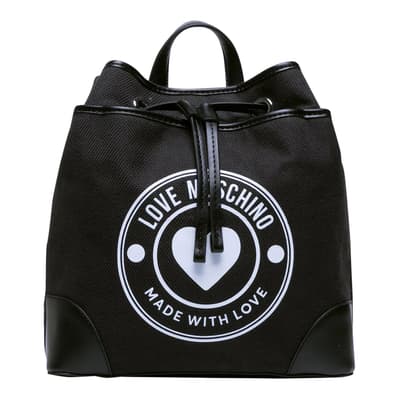 Black Leather Backpack 