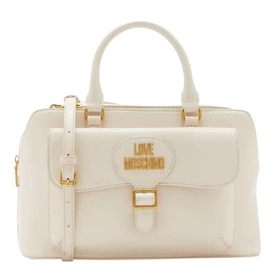 Cream Leather Handbag 