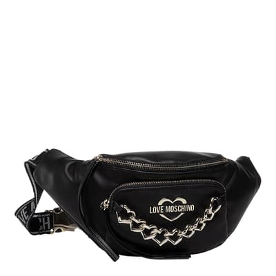 Black Leather Belt Bag