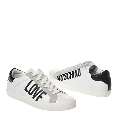White LOVE Leather Trainers