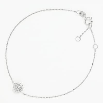 Silver Mini Rond Diamond Bracelet