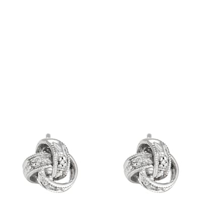 Silver Joli Noeud Diamond Earrings