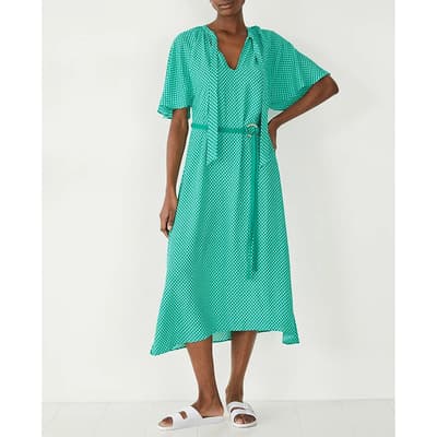 Green Sierra Belted Midi Dress 