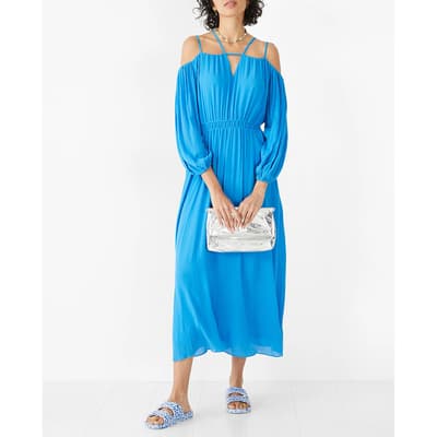 Blue Chloe Midi Dress