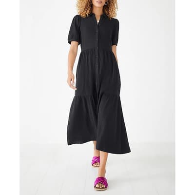 Black Clancy Shirt Cotton Dress