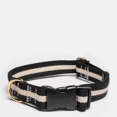 Black/White Dog Collar M/L
