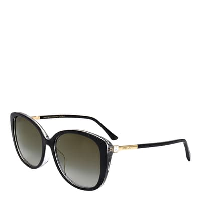 Black Gold Glitter Aly Sunglasses 57mm