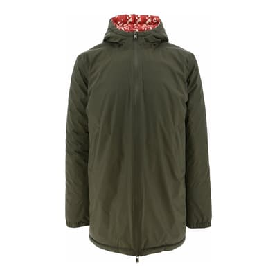 Khaki/Red Waterproof Reversible Jacket