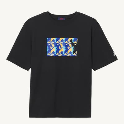 Black Leo Cotton T-Shirt