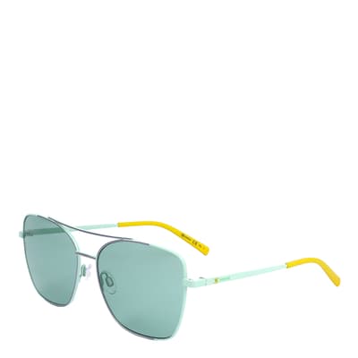 Green Lilac Aviator Sunglasses 57mm
