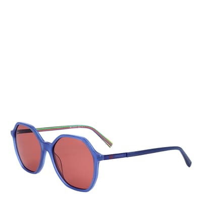 Blue Round Sunglasses 55mm