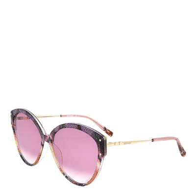 Pattern Pink Round Sunglasses 59mm