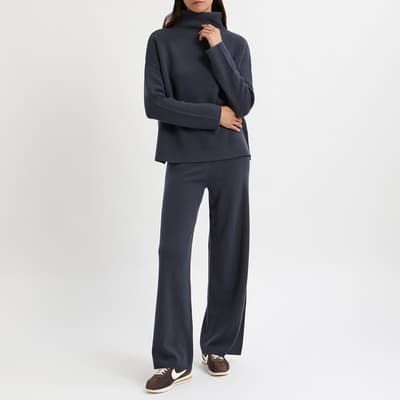 Slate Cashmere Blend Straight Leg Jogger