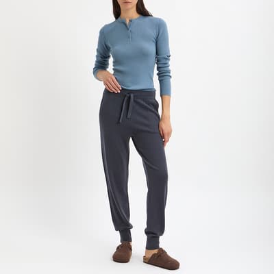 Slate Cashmere Blend Cuffed Joggers