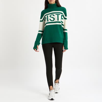 Green Cashmere Blend Piste Jumper