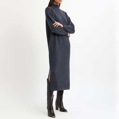 Slate Wool Knit Dress