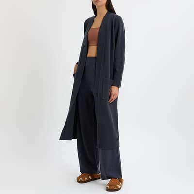 Slate Wool Longline Cardigan