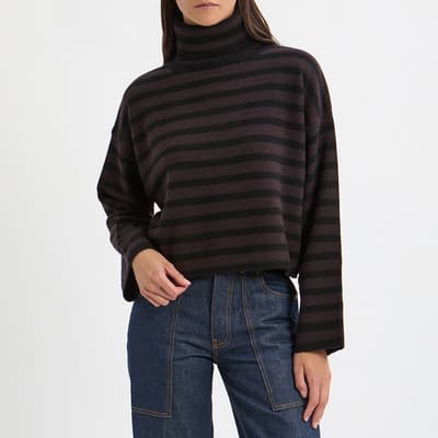 Brown / Black Wool Stripe Jumper