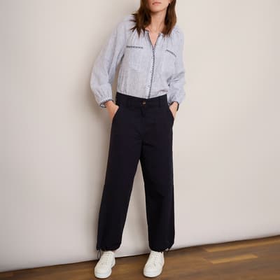 Navy Clara Cargo Trouser