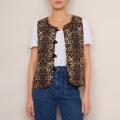 Leopard Andy Quilted Gilet 
