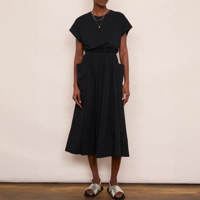 Black Carolina Cotton Jersey Dress