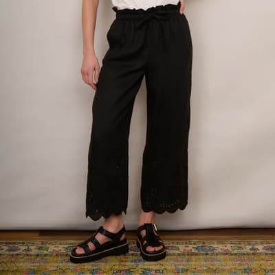 Black Beth Linen Trouser