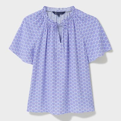 Purple Ada Cotton Blouse