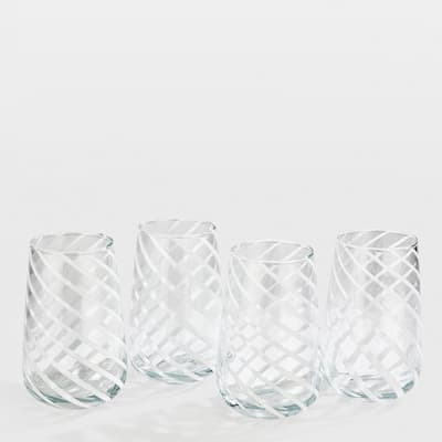 Set of 4 Coletta HiBall Glass