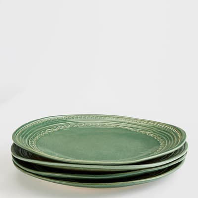 Set of 4 Green Adderbury Side Plate