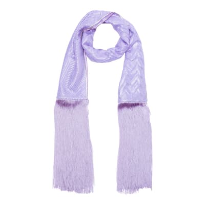 Purple kniited scarf