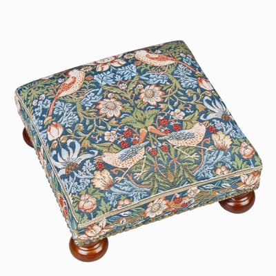 Strawberry Thief Tapestry Footstool 
