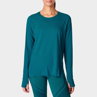 Reef Teal Blue Athlete Seamless Featherweight Long Sleeve Top