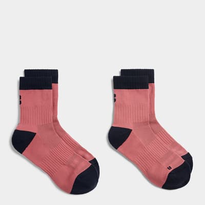 Pink Crew Running Socks 2 Pack 