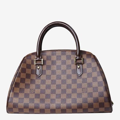 Louis Vuitton 2003 Brown Ribera Damier Top Handle Bag 
